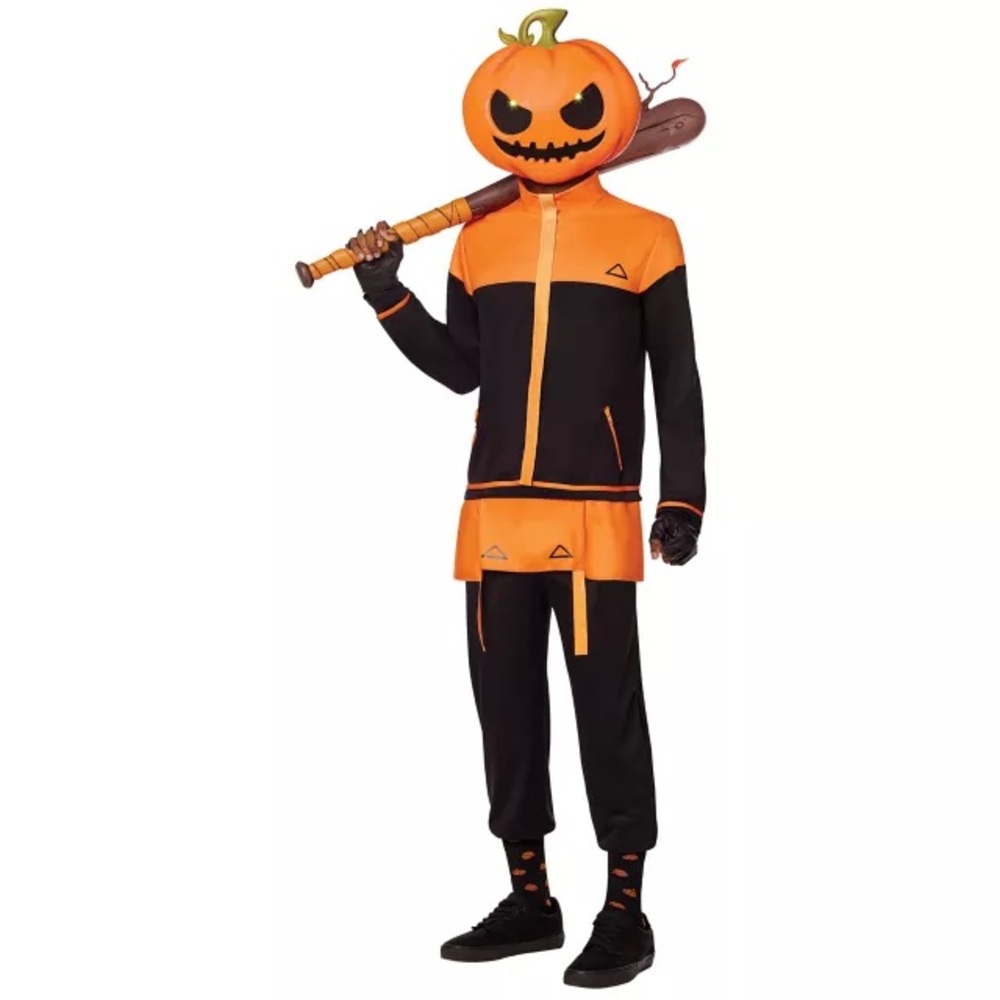Kids Fortnite Youth Punk Costume - Black and Orange